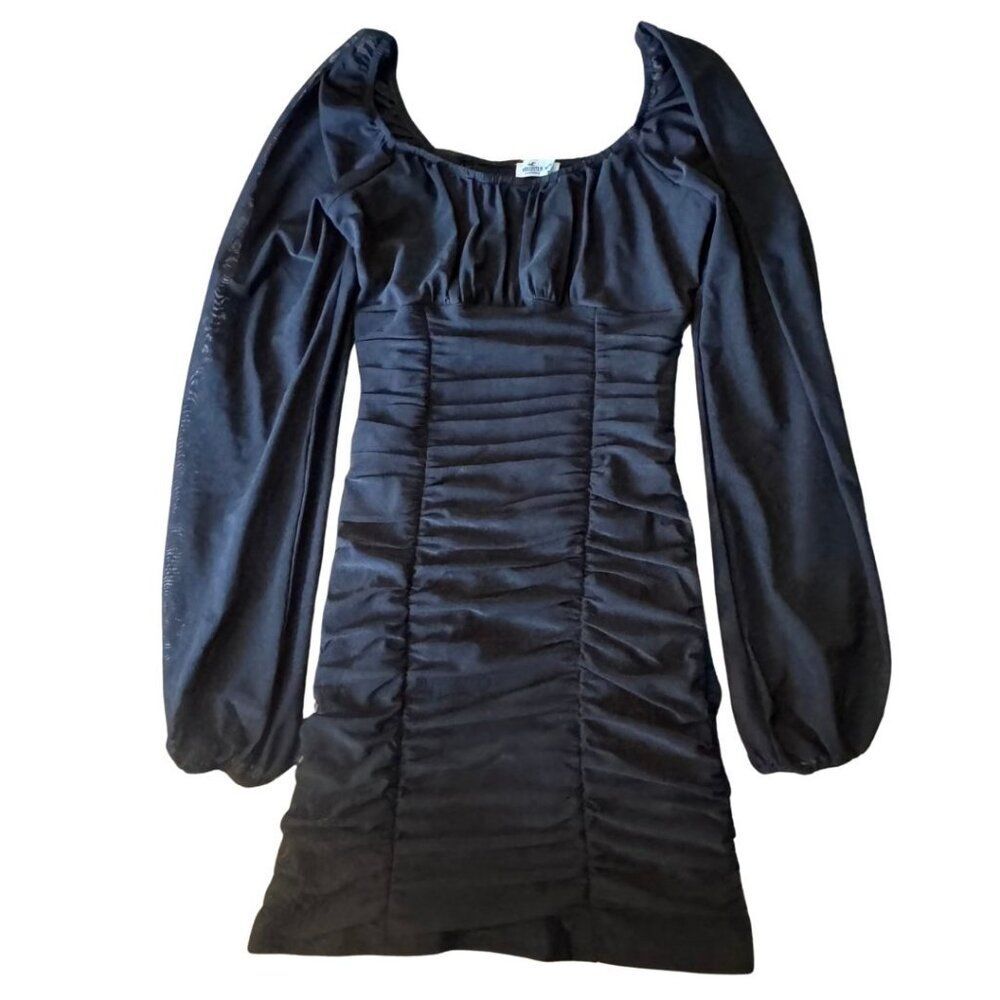 Hollister Ruched Mini Dress - Black, XXS